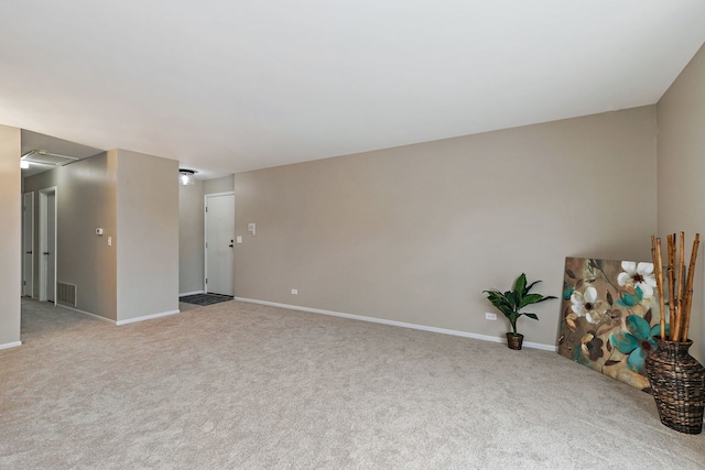 218 Deerpath Ct Unit B2, Schaumburg, IL 60193 - carpeted empty room featuring baseboards and attic access