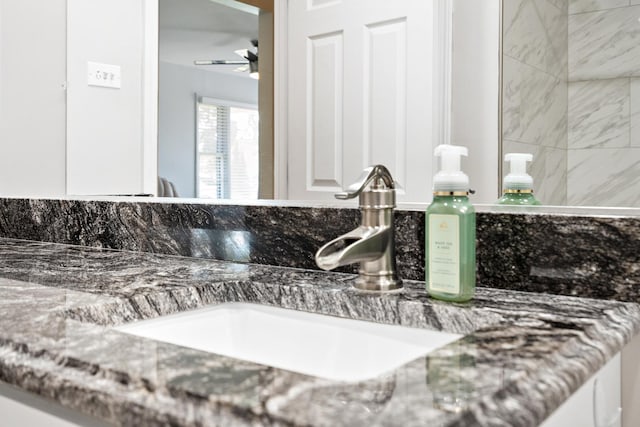 5708 W 82nd Pl, Burbank, IL 60459 - bathroom view of vanity and ceiling fan