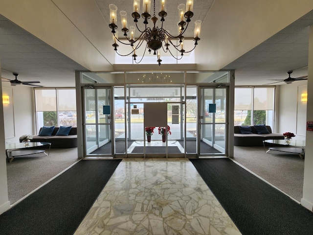 8815 W Golf Rd Unit 6B, Niles, IL 60714 - community lobby featuring a wall of windows