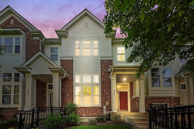 525 Plaza Pl, Aurora, IL 60504 - townhome / multi-family property featuring brick siding