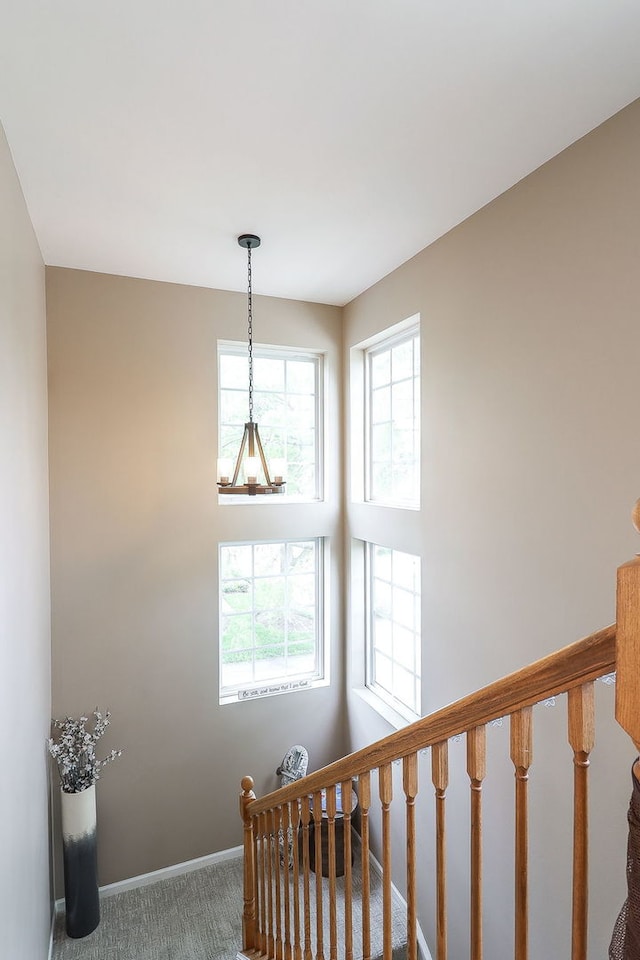 2276 Vanderbilt Dr Unit 2276, Geneva, IL 60134 - stairway featuring carpet and baseboards