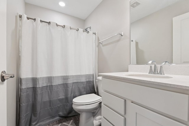 15123 W Quincy Cir, Manhattan, IL 60442 - bathroom featuring toilet, vanity, and a shower with curtain