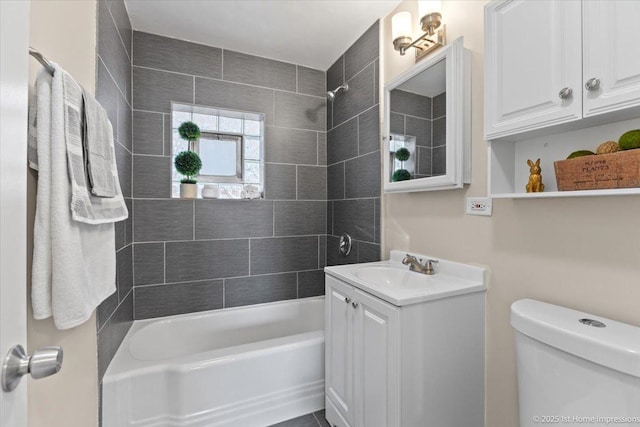 3231 W 99th St, Evergreen Park, IL 60805 - full bath featuring vanity,  shower combination, and toilet