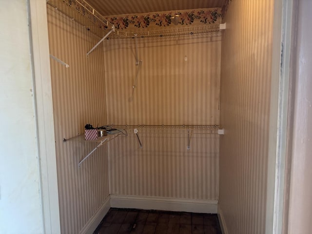 509 N Quincy St, Clinton, IL 61727 - walk in closet with dark wood-style flooring
