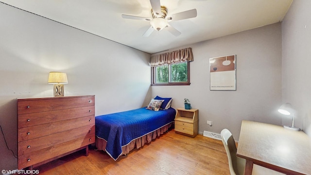 26W029 Hazel Ln, Wheaton, IL 60187 - bedroom featuring wood finished floors and a ceiling fan