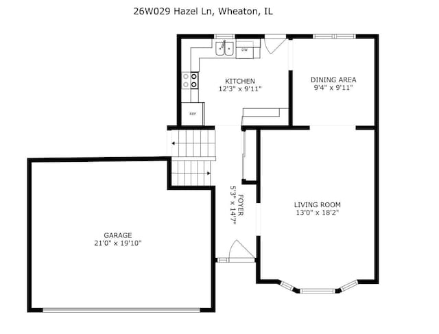 26W029 Hazel Ln, Wheaton, IL 60187 - view of floor plan / room layout