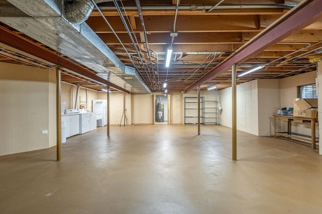 1140 Bristlecone Ct Unit 1140, Darien, IL 60561 - unfinished below grade area featuring separate washer and dryer and water heater