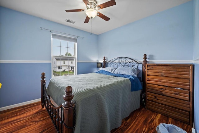 323 Valley Forge Ave, South Elgin, IL 60177 - bedroom with wood finished floors, baseboards, and a ceiling fan