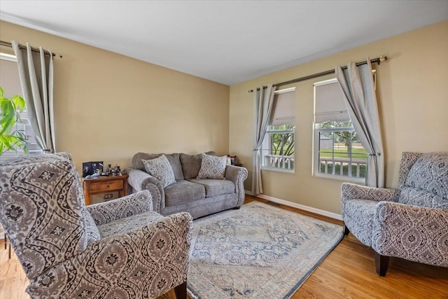 323 Valley Forge Ave, South Elgin, IL 60177 - living area featuring wood finished floors and baseboards