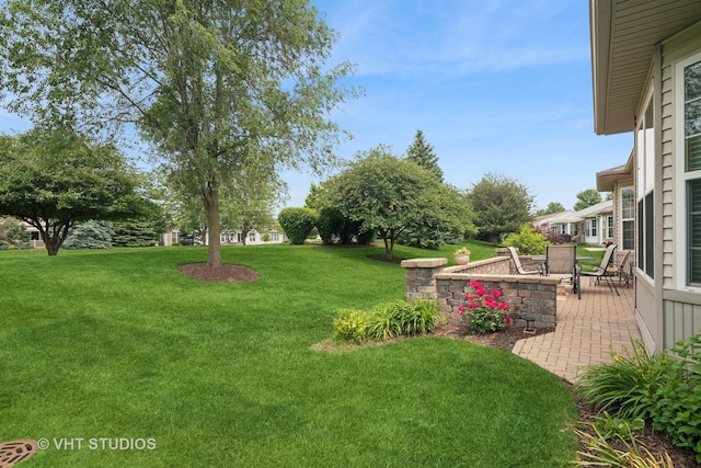 319 Capital Dr, Shorewood, IL 60404 - view of grassy yard featuring a patio area