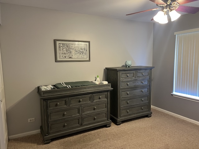 7 Ivy Ct, South Elgin, IL 60177 - bedroom with light carpet and ceiling fan