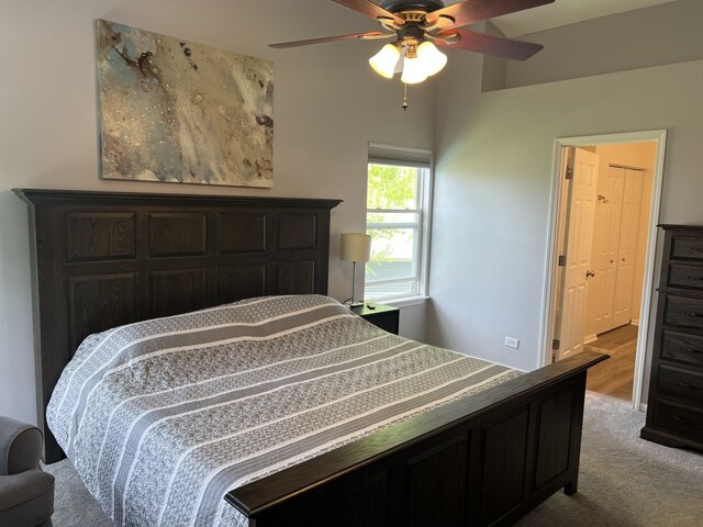 7 Ivy Ct, South Elgin, IL 60177 - bedroom featuring light carpet and ceiling fan