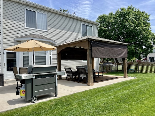 7 Ivy Ct, South Elgin, IL 60177 - view of patio featuring a grill and a gazebo