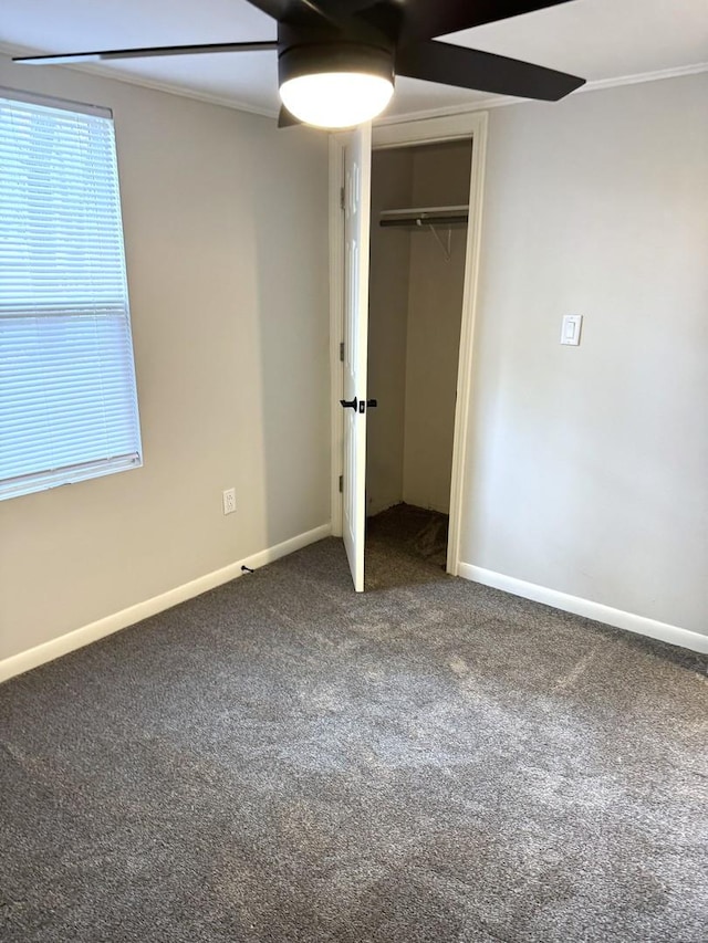 2407 Burbank St, Joliet, IL 60435 - unfurnished bedroom featuring carpet floors, a closet, ornamental molding, and baseboards