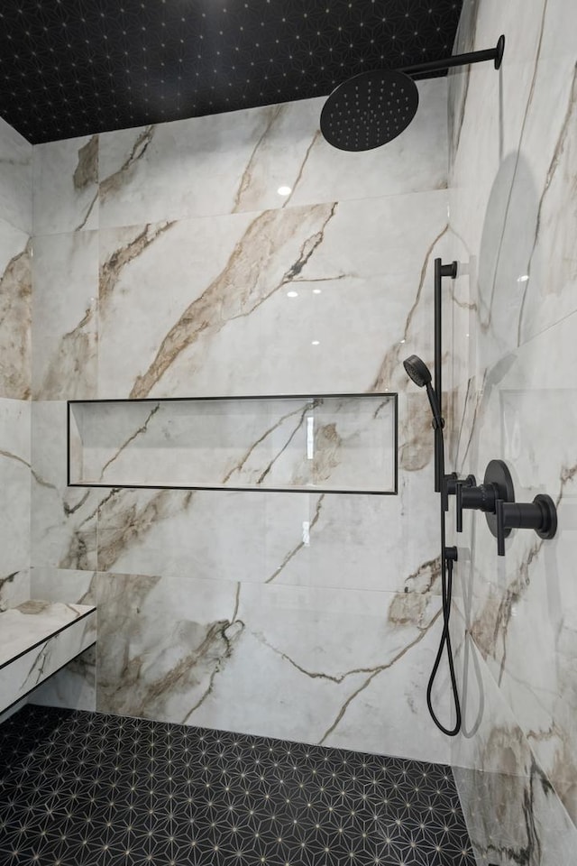 8833 Birch Ave, Morton Grove, IL 60053 - detailed view of a marble finish shower