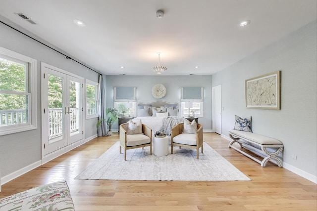 2430 Hastings Ave, Evanston, IL 60201 - living room featuring plenty of natural light, light wood finished floors, and recessed lighting