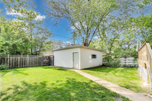 2430 Hastings Ave, Evanston, IL 60201 - fenced backyard with an outdoor structure