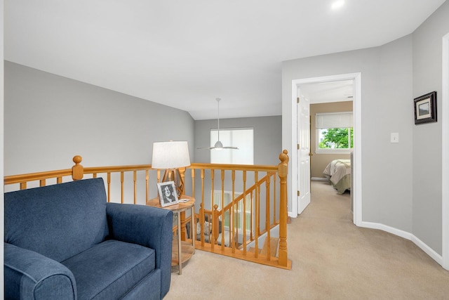 896 Mckenzie Station Dr, Lisle, IL 60532 - sitting room with an upstairs landing, carpet, and baseboards