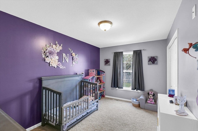 1321 W Ridge Ln, Champaign, IL 61822 - bedroom with carpet flooring, baseboards, and a crib