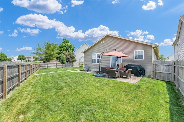 1321 W Ridge Ln, Champaign, IL 61822 - rear view of house featuring an outdoor hangout area and a patio