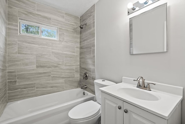 21643 Merrill Ave, Sauk Village, IL 60411 - bathroom featuring toilet,  shower combination, and vanity