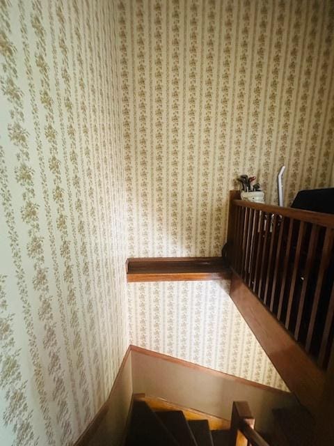 4001 S Albany Ave, Chicago, IL 60632 - stairs featuring wallpapered walls