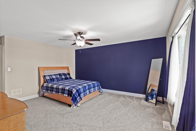 2952 W 100th Pl, Evergreen Park, IL 60805 - bedroom featuring carpet flooring, baseboards, and ceiling fan