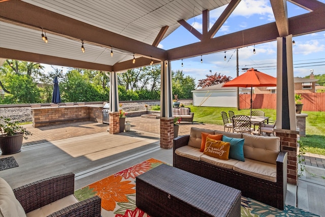 2952 W 100th Pl, Evergreen Park, IL 60805 - view of patio / terrace featuring an outdoor living space and outdoor dining space