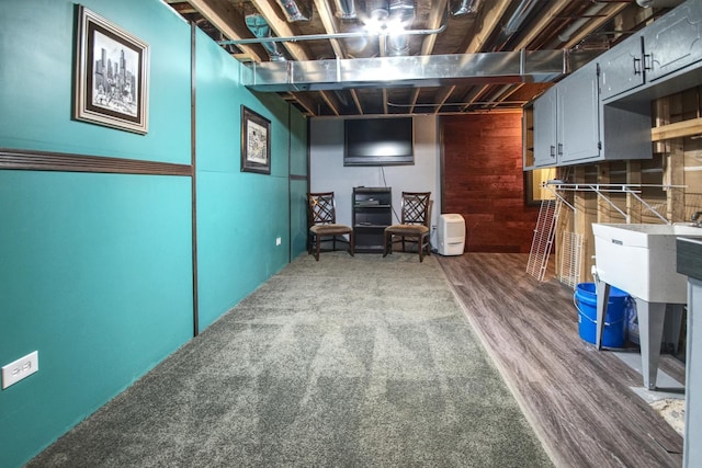 1472 S Saddlebrook Ln, Minooka, IL 60447 - below grade area featuring wood finished floors