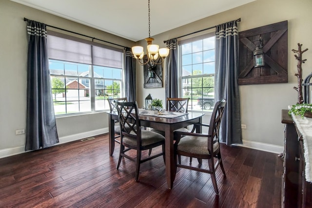 1472 S Saddlebrook Ln, Minooka, IL 60447 - dining space featuring baseboards, a chandelier, and healthy amount of natural light