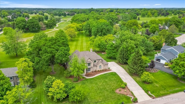 7530 Inverway Dr, Lakewood, IL 60014 - drone / aerial view of a tree filled landscape and a golf club