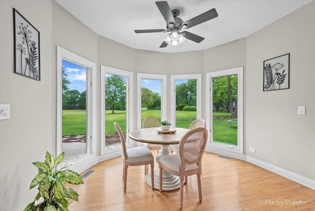 7530 Inverway Dr, Lakewood, IL 60014 - dining room with plenty of natural light, light wood finished floors, and baseboards