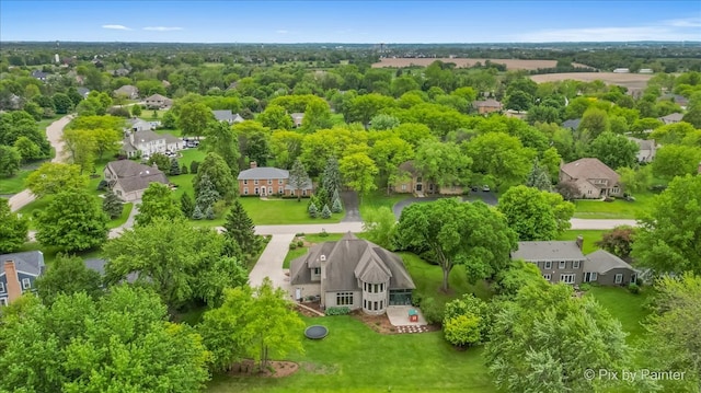 7530 Inverway Dr, Lakewood, IL 60014 - aerial view of residential area with a tree filled landscape