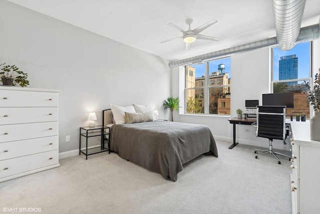 1001 W Madison St Unit 211, Chicago, IL 60607 - bedroom featuring carpet floors, an office area, and baseboards