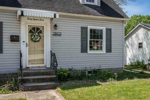 3803 Charles St, Rockford, IL 61108 - entrance to property with a shingled roof