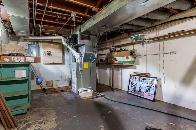 3803 Charles St, Rockford, IL 61108 - unfinished basement with electric panel and heating unit