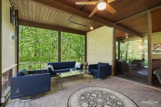 5N477 Curling Pond Rd, Wayne, IL 60184 - view of patio with ceiling fan and an outdoor living space