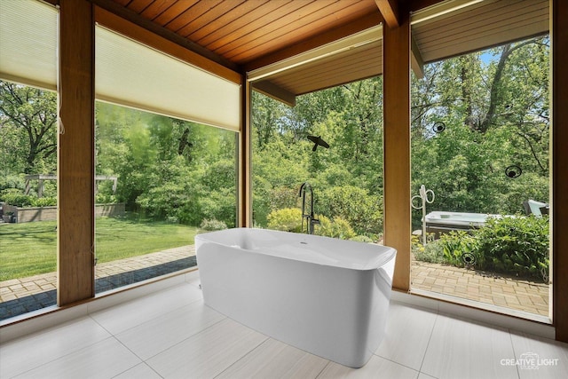 5N477 Curling Pond Rd, Wayne, IL 60184 - view of patio featuring a jacuzzi and view of scattered trees