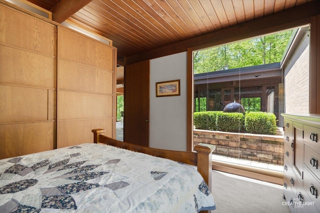 5N477 Curling Pond Rd, Wayne, IL 60184 - bedroom with wooden ceiling and carpet flooring