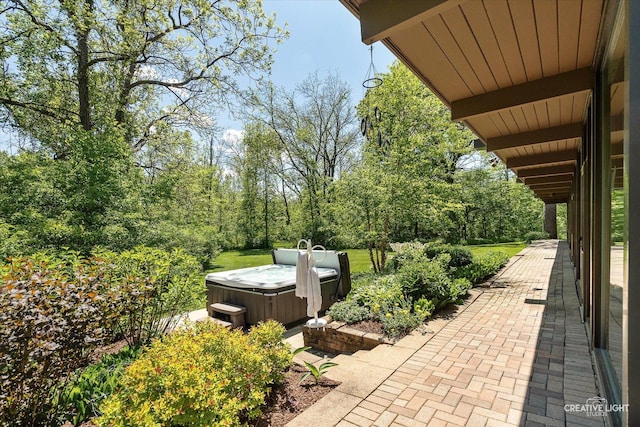 5N477 Curling Pond Rd, Wayne, IL 60184 - view of patio with a hot tub
