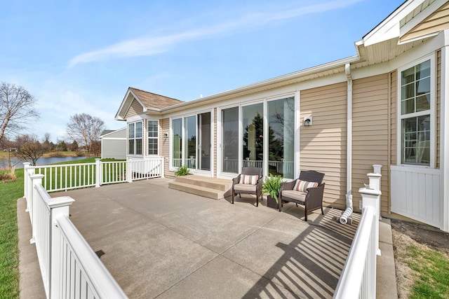 814 Glory Ct, Shorewood, IL 60404 - view of patio featuring a water view and outdoor lounge area