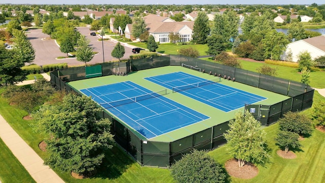 814 Glory Ct, Shorewood, IL 60404 - view of tennis court with a residential view