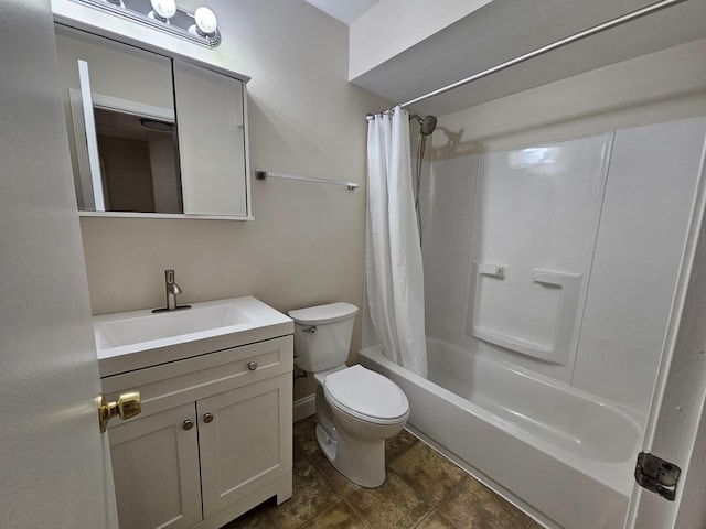 5S426 Columbia St, Naperville, IL 60563 - bathroom featuring toilet, shower / tub combo, and vanity