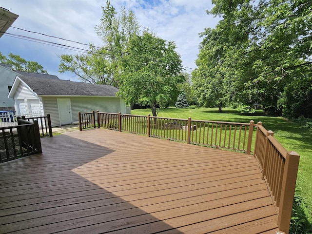 5S426 Columbia St, Naperville, IL 60563 - deck featuring a lawn