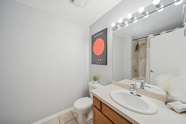 1524 S Sangamon St Unit 512, Chicago, IL 60608 - full bath with toilet, vanity, tile patterned floors, shower / washtub combination, and baseboards