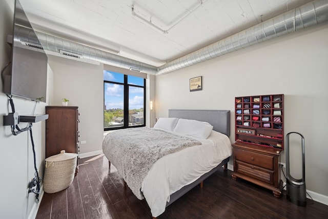 1524 S Sangamon St Unit 512, Chicago, IL 60608 - bedroom with dark wood finished floors and baseboards