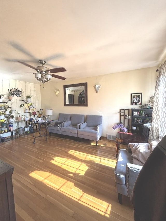 7951 S Kolin Ave, Chicago, IL 60652 - living room featuring wood finished floors and ceiling fan