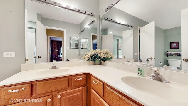 1719 Westbridge Ct, Hoffman Estates, IL 60194 - full bathroom featuring toilet and double vanity