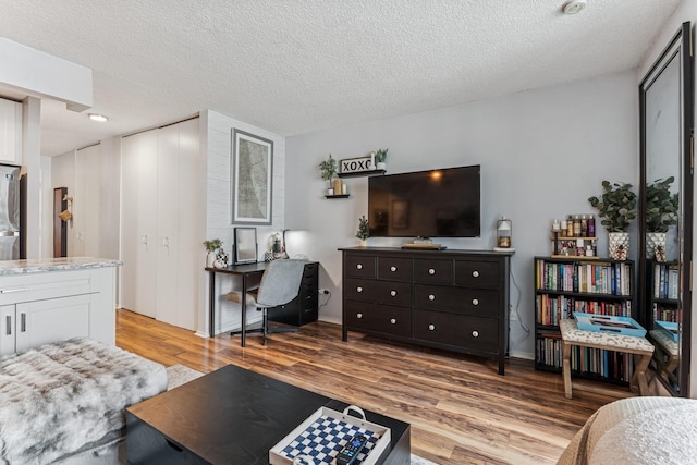 480 N Mcclurg Ct Unit 807, Chicago, IL 60611 - living room with wood finished floors and a textured ceiling
