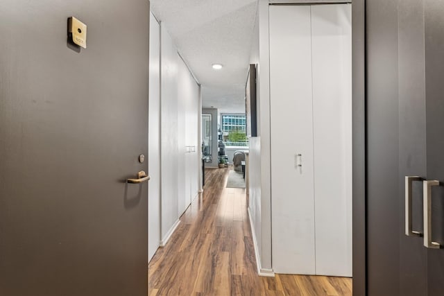 480 N Mcclurg Ct Unit 807, Chicago, IL 60611 - hall featuring wood finished floors, baseboards, and a textured ceiling